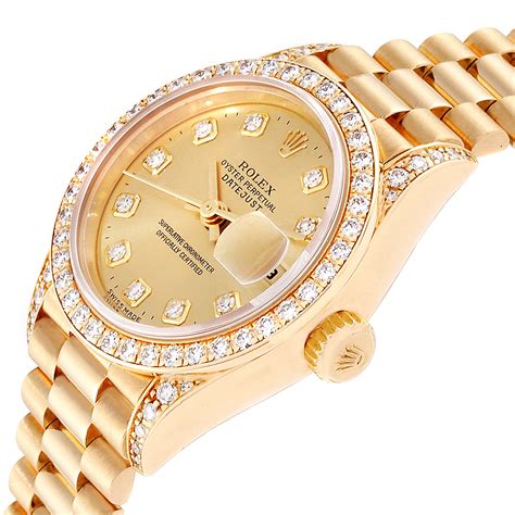 rolex ladies president new 26mm|ladies rolex president diamond bezel.